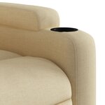 vidaXL Fauteuil inclinable Crème Tissu