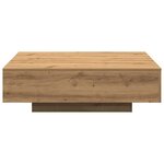 vidaXL Table basse Chêne artisanal 100 x 100 x 31 cm