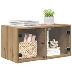 vidaXL Meuble mural Chêne artisanal 68 x 37 x 35 cm Bois d'ingénierie