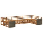 vidaXL Ensemble de canapés d'extérieur 10 Pièces Naturel