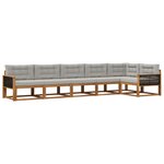 vidaXL Ensemble de canapés d'extérieur 6 pc Naturel et Gris clair