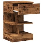vidaXL Tables de chevet 2 Pièces vieux bois 40x35x65 cm bois d’ingénierie