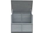 Coffre de jardin en bois "Caja" - 137 x 91 x 121 cm - Anthracite