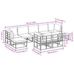 vidaXL Ensemble de canapé de jardin 9 Pièces Noir 353 x 141 5 x 71 cm