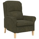 vidaXL Fauteuil Contemporain Vert armée Tissu  Bois Moyen Ergonomique