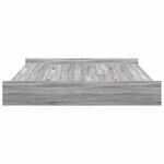vidaXL Cadre de lit avec rangement Gris Sonoma 180 x 200 cm
