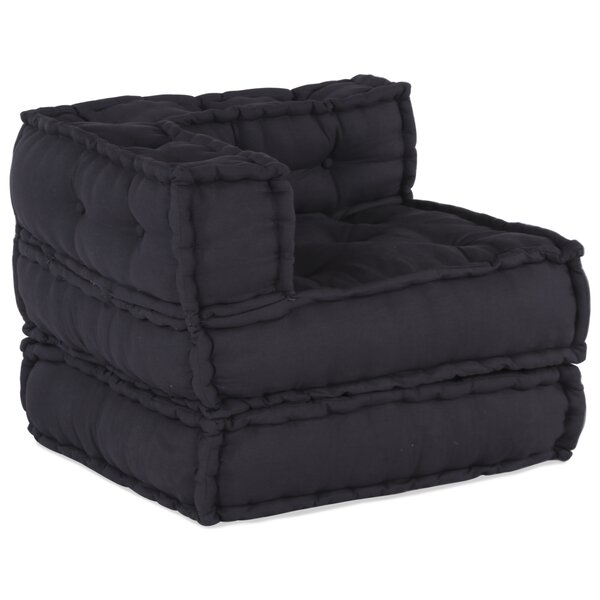 3 poufs modulaires vidaXL en tissu anthracite