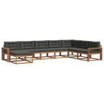 vidaXL Ensemble de canapés d'extérieur 8 pc Naturel et Anthracite