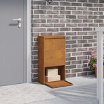vidaXL Boîte de dépôt de colis Rouillé 44 x 22 x 82 cm Acier patiné