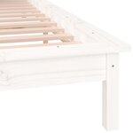 vidaXL Cadre de lit à LED sans matelas blanc 140x190 cm bois massif