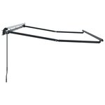 vidaXL Cadre de auvent Anthracite 4 x 2 m Métal