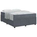 vidaXL Cadre de lit avec matelas Gris foncé 140 x 200 cm tissu