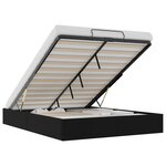 vidaXL Cadre de lit ottoman Noir Lit double classique Simili cuir