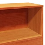 vidaXL Lit bibliothèque sans matelas cire marron 90x200 cm bois massif