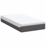 vidaXL Matelas Blanc et Gris 80 x 160 cm Ressort ensaché