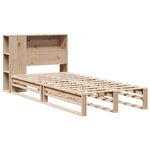 vidaXL Lit bibliothèque sans matelas 90x190 cm bois massif