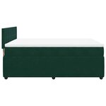 vidaXL Sommier à lattes de lit et matelas Vert foncé 160x200cm Velours