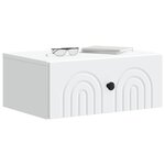vidaXL Cabinet de chevet mural 2 Pièces Blanc 49 x 34 5 x 20 cm