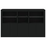 vidaXL Buffet avec lumières LED noir 162x37x100 cm