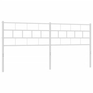 vidaXL Tête de lit métal blanc 200 cm