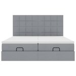 VidaXL Cadre de lit ottoman et matelas gris clair 180x200cm tissu