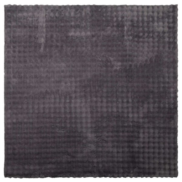 vidaXL Tapis de surface Carré HUARTE Anthracite 200 x 200 cm Polyester