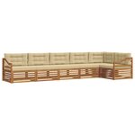 vidaXL Ensemble de canapés d'extérieur 6 pc Naturel et Beige
