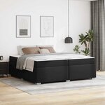 vidaXL Cadre de lit Noir 200 x 200 cm Faux cuir