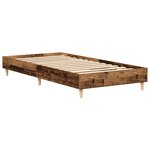 vidaXL Cadre de lit sans matelas vieux bois 75x190 cm bois ingénierie