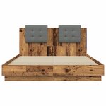 vidaXL Cadre de lit avec tête de lit Bois Ancien 160 x 200 cm