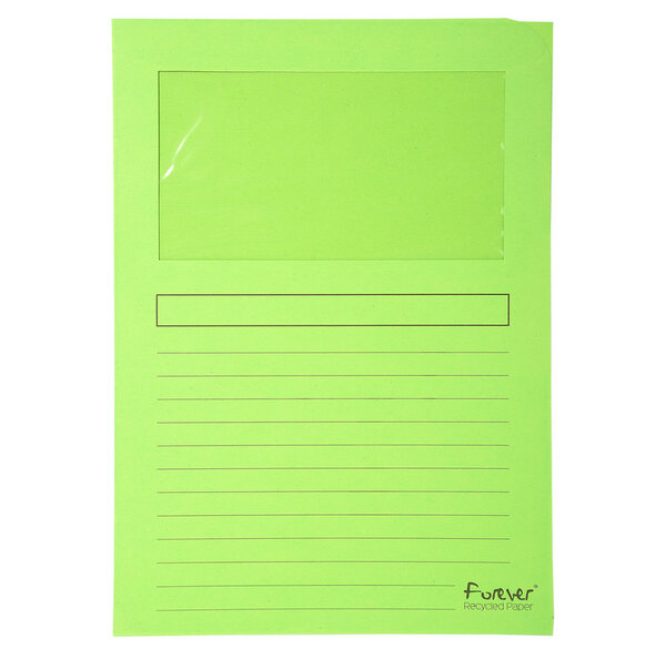 Paquet 100 Chemise à fenêtre FOREVER Vert Clair x 4 EXACOMPTA