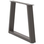 vidaXL Pieds de table basse en forme de V  2 pièces  anthracite  60 x (42-43 3) cm  acier