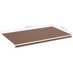 vidaXL Tissu de remplacement pour auvent Marron 6x3 5 m