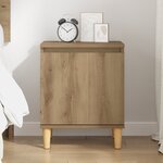 vidaXL Table de Chevet en Chêne Chêne MDF 40 x 30 x 50 cm