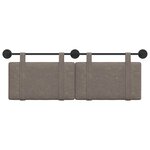 vidaXL Tête de lit suspendue Gris PU antique