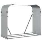 vidaXL Porte-bûches argenté 120x45x100 cm acier galvanisé
