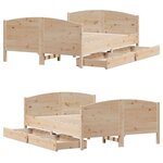 vidaXL Cadre de lit sans matelas 120x200 cm bois de pin massif