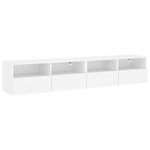 vidaXL Meubles TV muraux 2 Pièces blanc 80x30x30 cm bois d'ingénierie