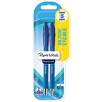 Paper mate flexgrip ultra - 2 stylos bille rétractables - bleu - pointe 1.0mm - sous blister