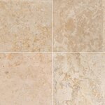 vidaXL Lavabo Crème 40x40x10 cm Marbre