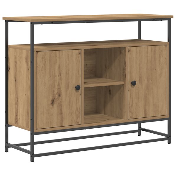 vidaXL Buffet Artisan Chêne 100x35x80 cm Bois composite et Acier