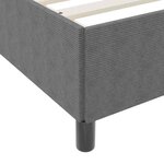 vidaXL Cadre de lit Gris clair 180 x 200 cm Tissu en velours côtelé