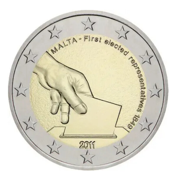 2 euros commémorative Malte 2011 - Élection.