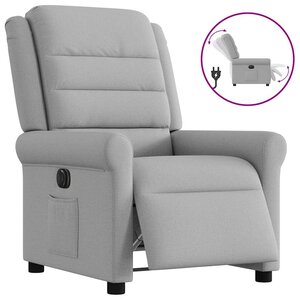 vidaXL Fauteuil inclinable électrique gris nuage tissu
