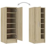 vidaXL Armoire à chaussures Chêne Sonoma 32x35x92 cm Bois d’ingénierie