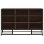 vidaXL Banc à chaussures chêne marron bois d'ingénierie et métal