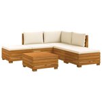 vidaXL Ensemble de canapés d'extérieur avec coussin 6 Pièce Marron