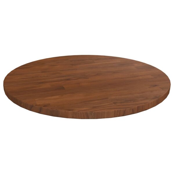 vidaXL Dessus de table rond Marron foncé Ø40x1 5cm Chêne massif traité