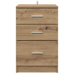 vidaXL Cabinet de chevet avec tiroir Chêne artisanal 40 x 40 x 63 cm