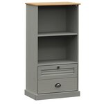 vidaXL Bibliothèque VIGO gris 60x35x114 5 cm bois massif de pin